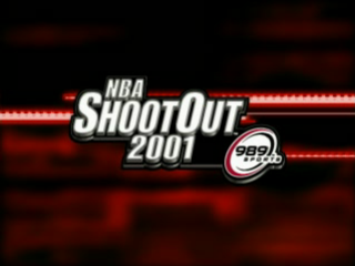 NBA ShootOut 2001 title screen for Playstation